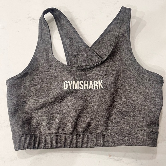 Gymshark Tops - Gymshark Charcoal Racerback Sports Bra